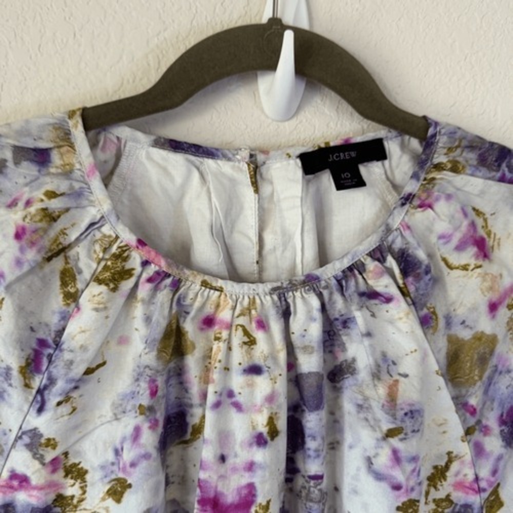J. Crew Floral Cutout Maxi Dress Sz 10 Open Back Cottagecore Garden Peasant - Picture 8 of 13